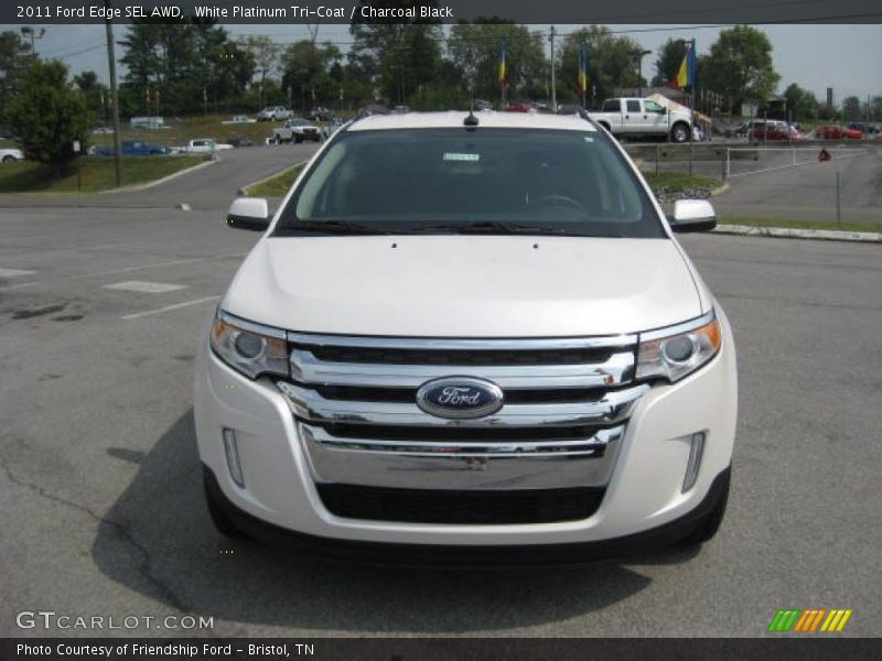 White Platinum Tri-Coat / Charcoal Black 2011 Ford Edge SEL AWD
