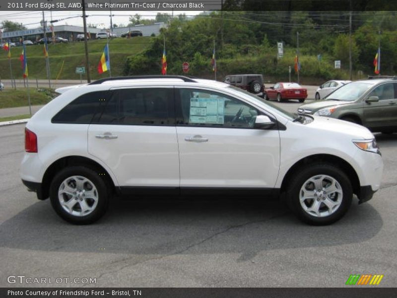 White Platinum Tri-Coat / Charcoal Black 2011 Ford Edge SEL AWD