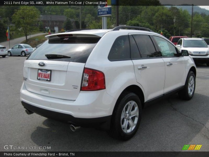 White Platinum Tri-Coat / Charcoal Black 2011 Ford Edge SEL AWD