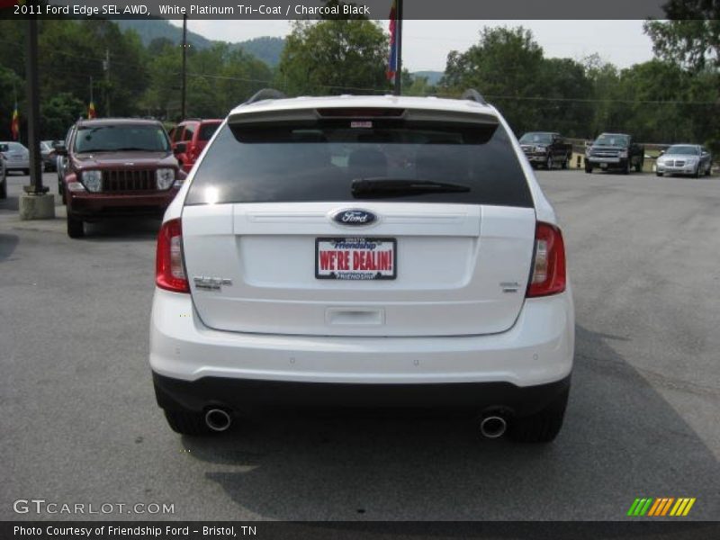White Platinum Tri-Coat / Charcoal Black 2011 Ford Edge SEL AWD