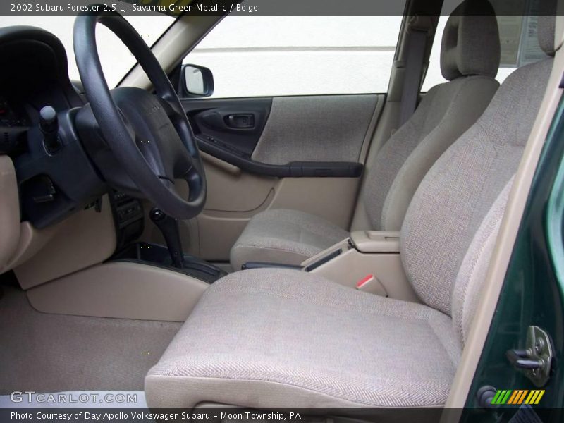 Savanna Green Metallic / Beige 2002 Subaru Forester 2.5 L