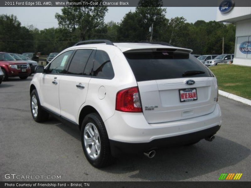 White Platinum Tri-Coat / Charcoal Black 2011 Ford Edge SEL AWD