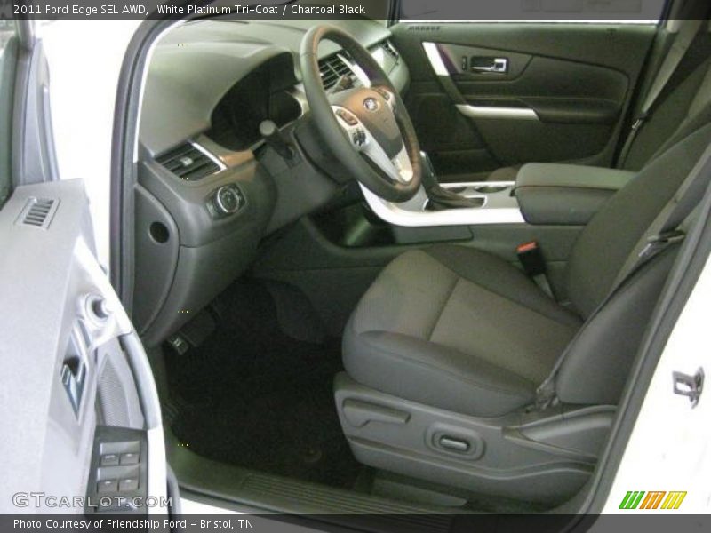 White Platinum Tri-Coat / Charcoal Black 2011 Ford Edge SEL AWD