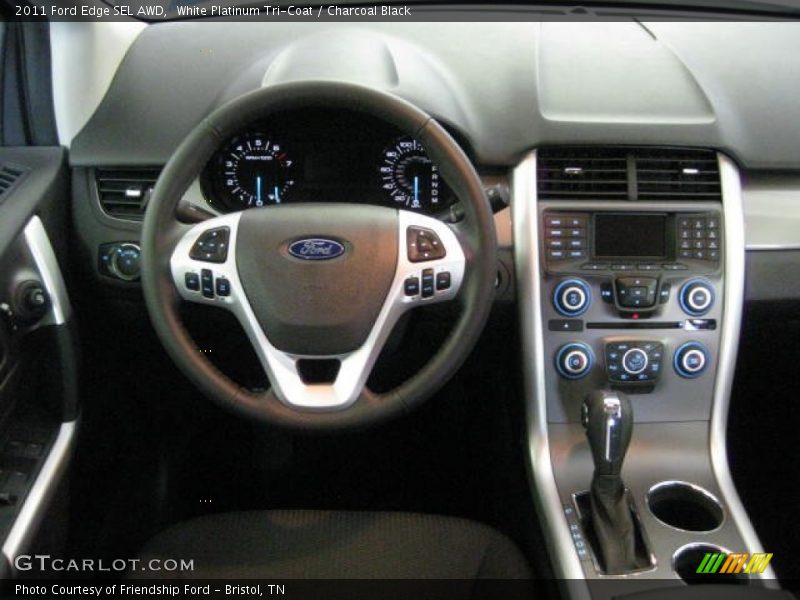White Platinum Tri-Coat / Charcoal Black 2011 Ford Edge SEL AWD