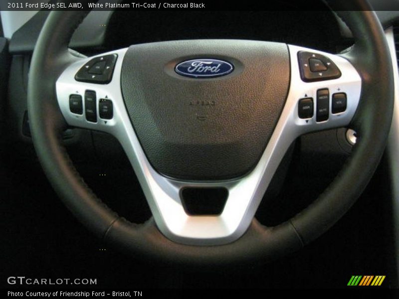 White Platinum Tri-Coat / Charcoal Black 2011 Ford Edge SEL AWD