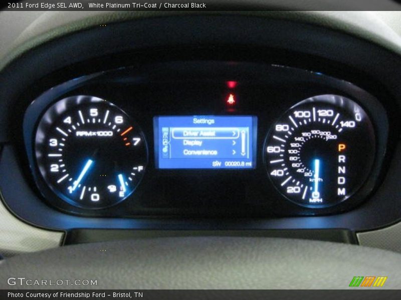 White Platinum Tri-Coat / Charcoal Black 2011 Ford Edge SEL AWD