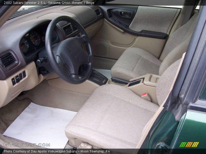 Savanna Green Metallic / Beige 2002 Subaru Forester 2.5 L