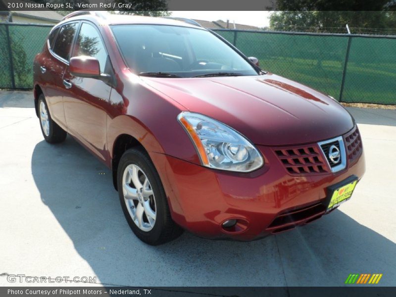 Venom Red / Gray 2010 Nissan Rogue SL