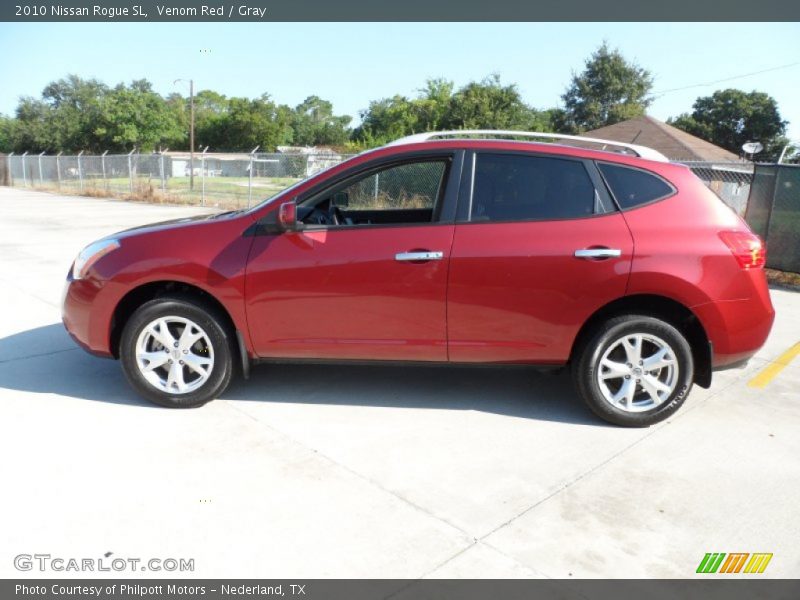 Venom Red / Gray 2010 Nissan Rogue SL