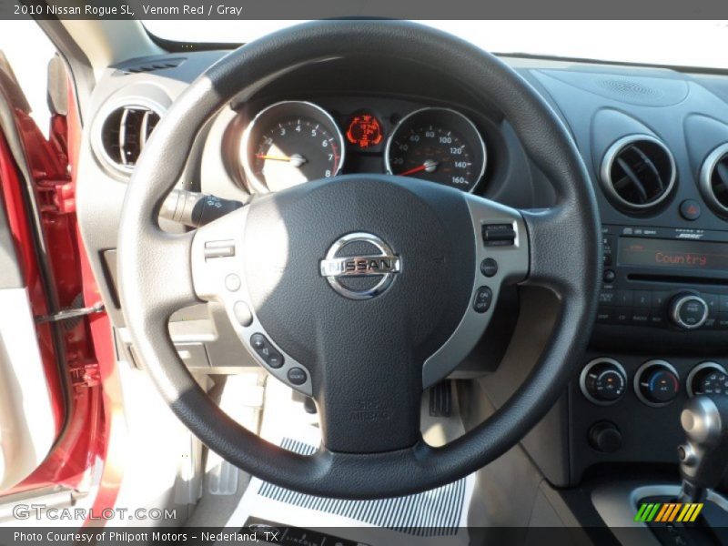 Venom Red / Gray 2010 Nissan Rogue SL