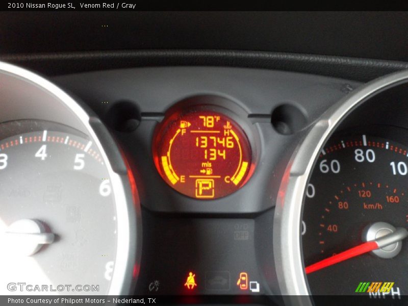 Venom Red / Gray 2010 Nissan Rogue SL