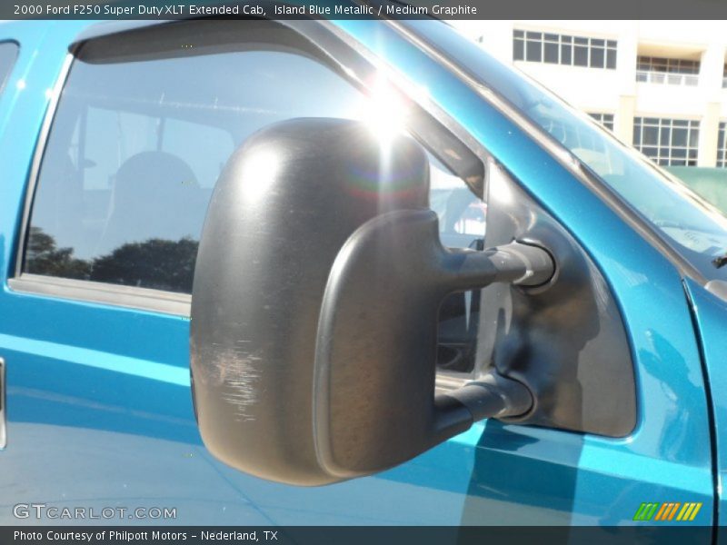 Island Blue Metallic / Medium Graphite 2000 Ford F250 Super Duty XLT Extended Cab