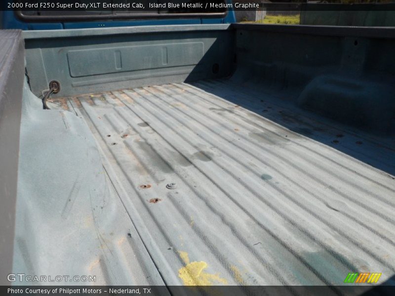 Island Blue Metallic / Medium Graphite 2000 Ford F250 Super Duty XLT Extended Cab