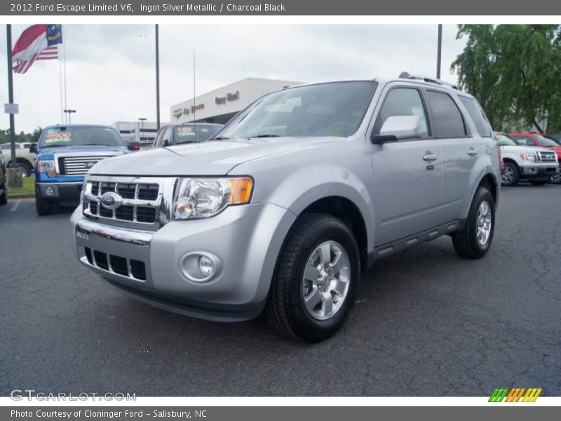 Ingot Silver Metallic / Charcoal Black 2012 Ford Escape Limited V6