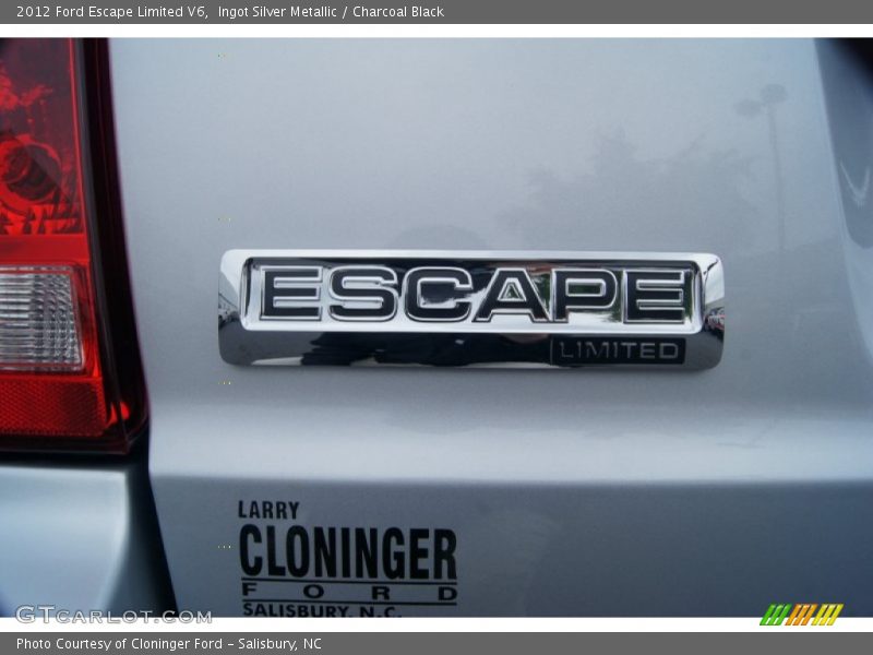 Ingot Silver Metallic / Charcoal Black 2012 Ford Escape Limited V6