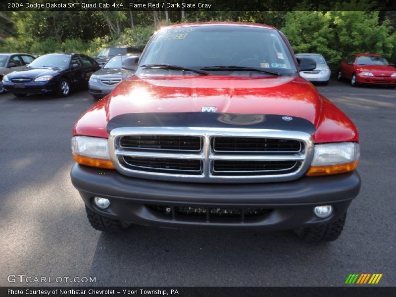 Flame Red / Dark Slate Gray 2004 Dodge Dakota SXT Quad Cab 4x4