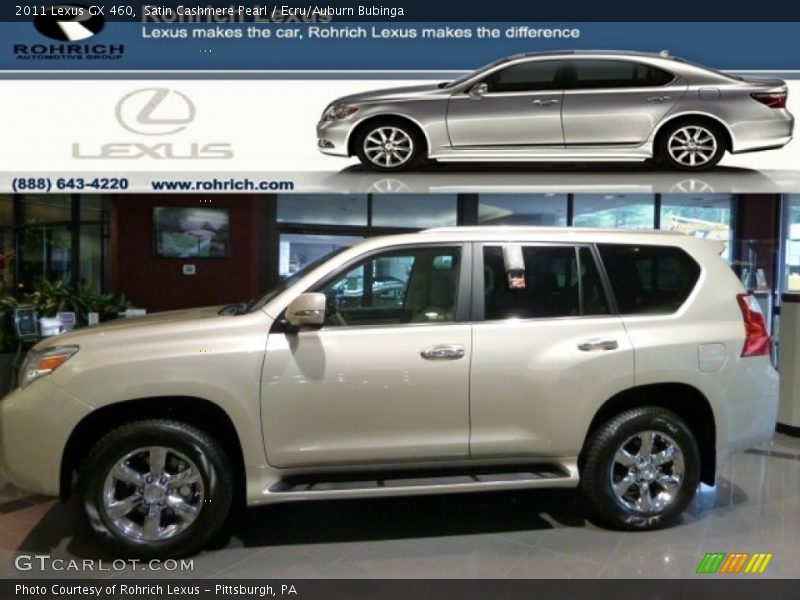Satin Cashmere Pearl / Ecru/Auburn Bubinga 2011 Lexus GX 460