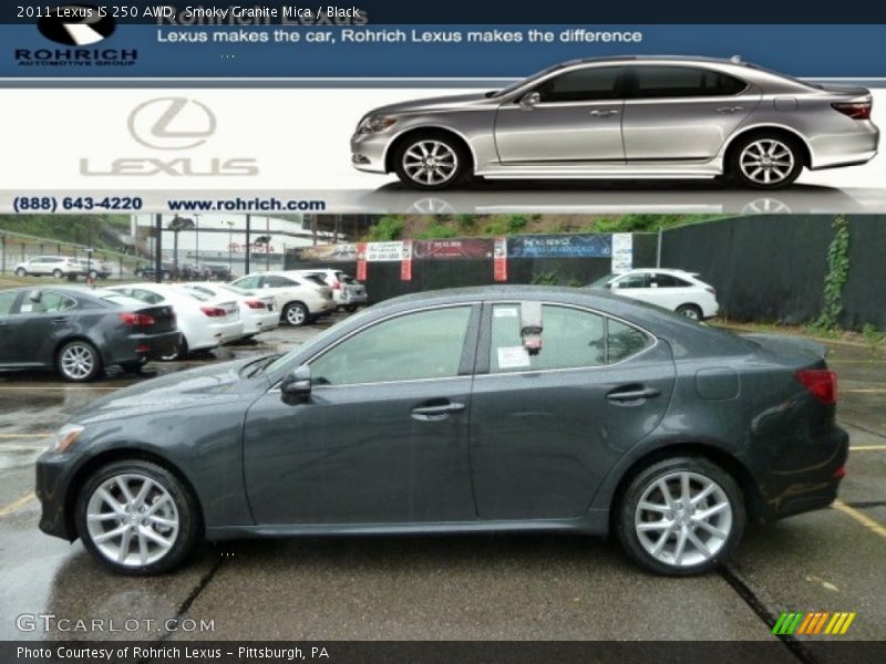 Smoky Granite Mica / Black 2011 Lexus IS 250 AWD