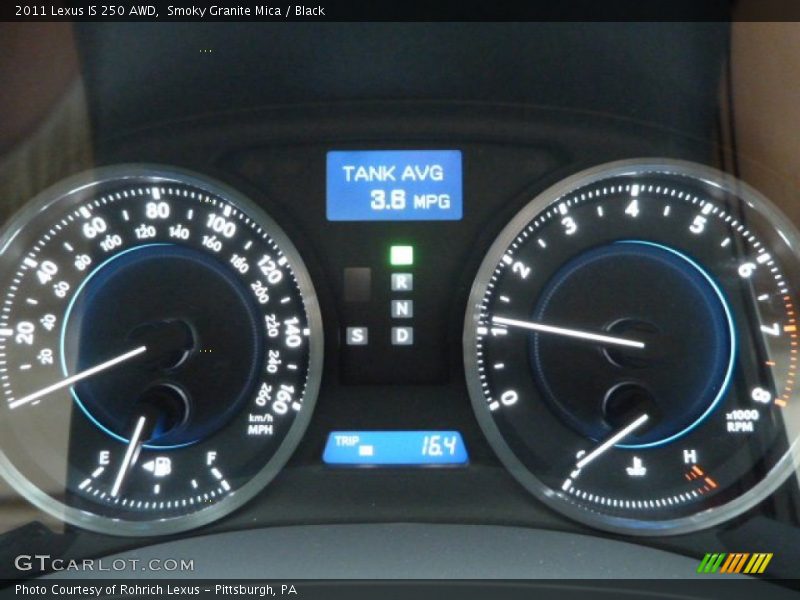 Smoky Granite Mica / Black 2011 Lexus IS 250 AWD