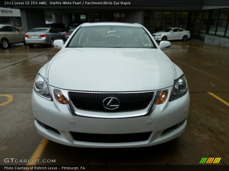 Starfire White Pearl / Parchment/Birds Eye Maple 2011 Lexus GS 350 AWD