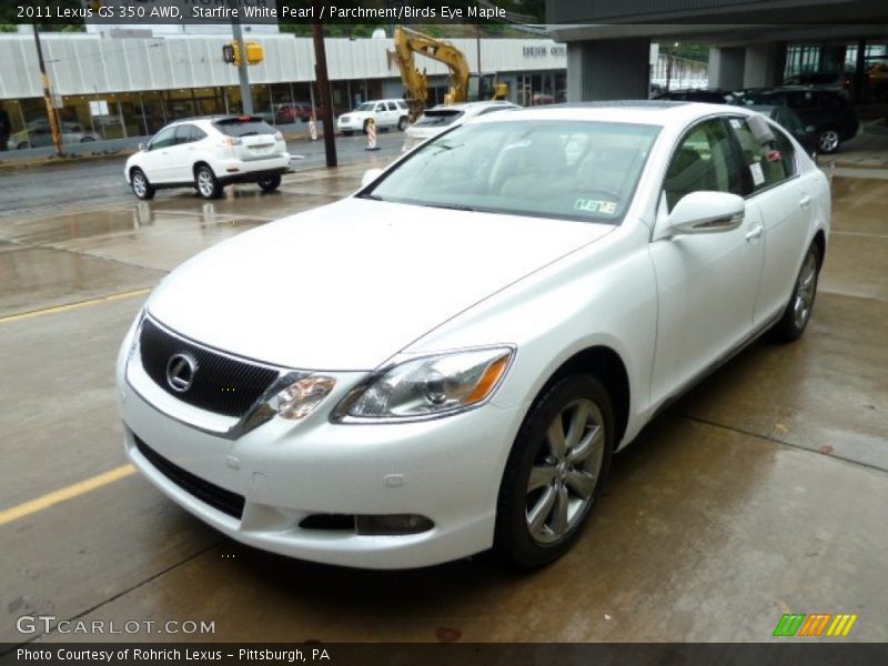 Starfire White Pearl / Parchment/Birds Eye Maple 2011 Lexus GS 350 AWD