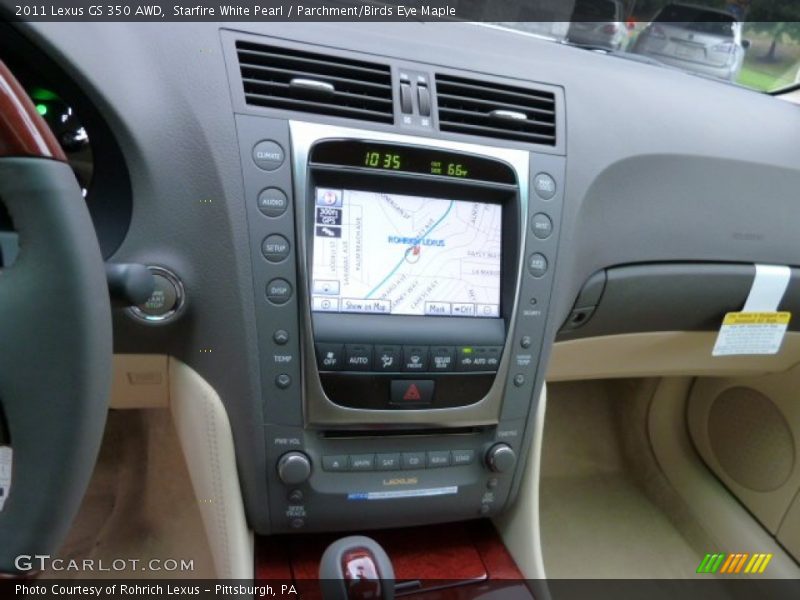 Starfire White Pearl / Parchment/Birds Eye Maple 2011 Lexus GS 350 AWD