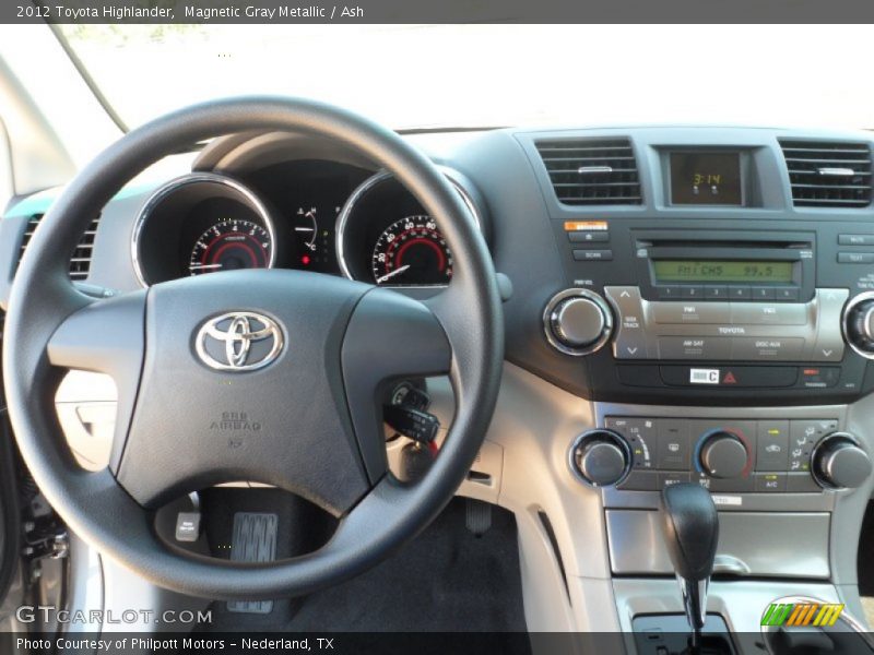 Dashboard of 2012 Highlander 