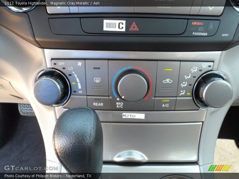 Controls of 2012 Highlander 
