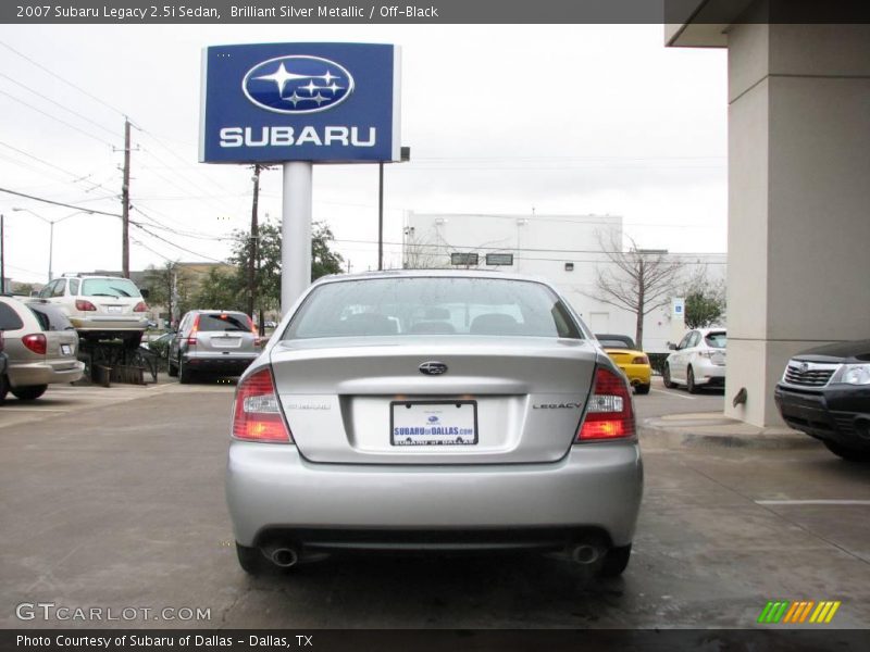 Brilliant Silver Metallic / Off-Black 2007 Subaru Legacy 2.5i Sedan