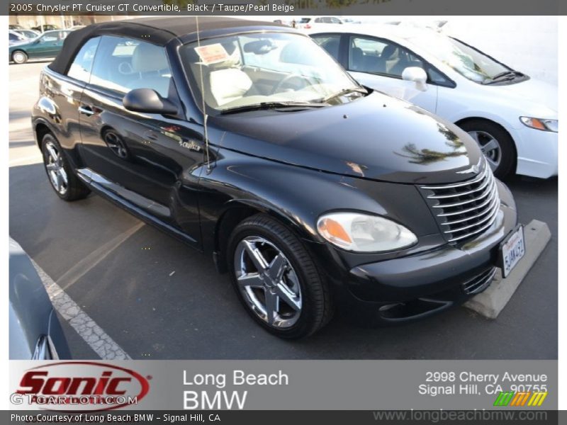 Black / Taupe/Pearl Beige 2005 Chrysler PT Cruiser GT Convertible