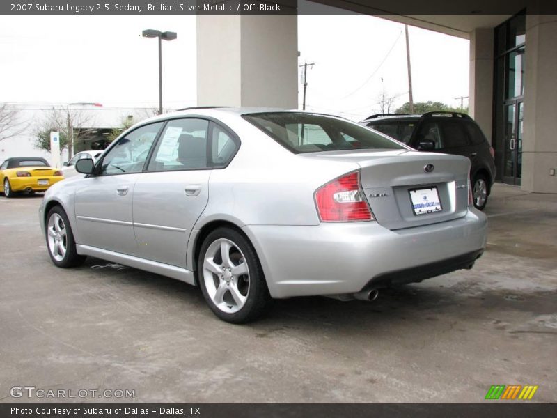 Brilliant Silver Metallic / Off-Black 2007 Subaru Legacy 2.5i Sedan