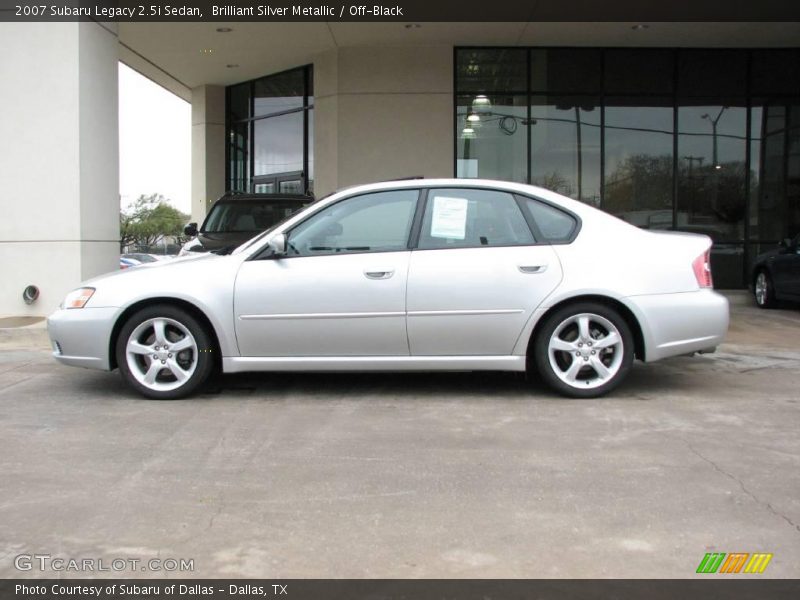 Brilliant Silver Metallic / Off-Black 2007 Subaru Legacy 2.5i Sedan