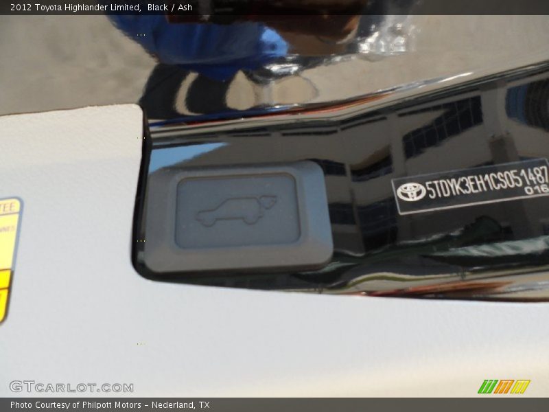 Black / Ash 2012 Toyota Highlander Limited