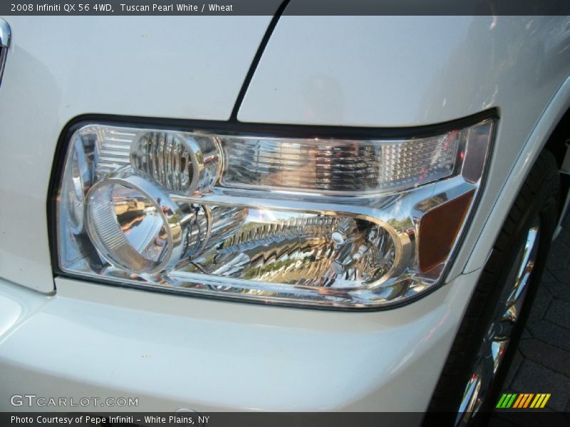 Tuscan Pearl White / Wheat 2008 Infiniti QX 56 4WD