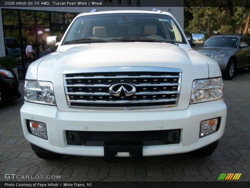 Tuscan Pearl White / Wheat 2008 Infiniti QX 56 4WD