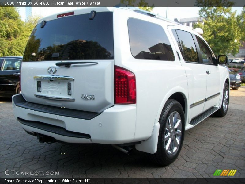 Tuscan Pearl White / Wheat 2008 Infiniti QX 56 4WD