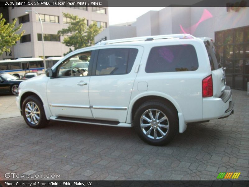 Tuscan Pearl White / Wheat 2008 Infiniti QX 56 4WD