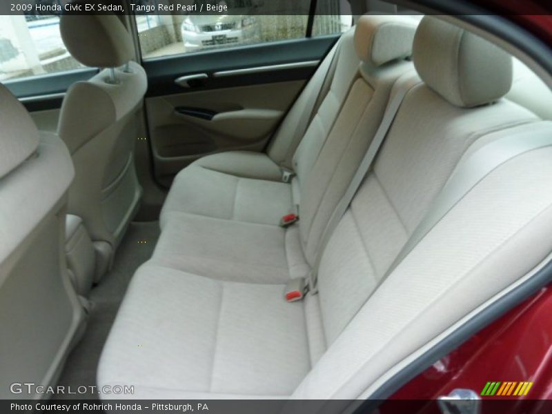 Tango Red Pearl / Beige 2009 Honda Civic EX Sedan