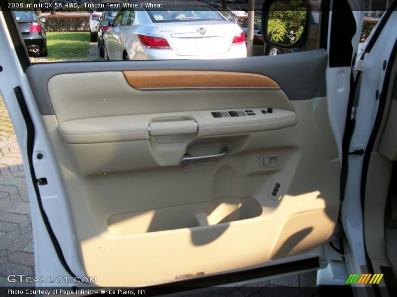 Tuscan Pearl White / Wheat 2008 Infiniti QX 56 4WD