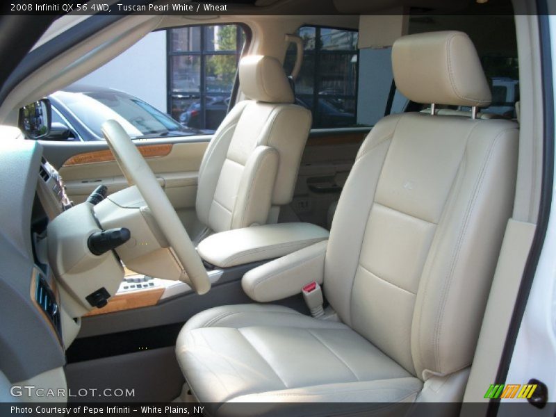 Tuscan Pearl White / Wheat 2008 Infiniti QX 56 4WD