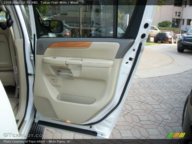 Tuscan Pearl White / Wheat 2008 Infiniti QX 56 4WD