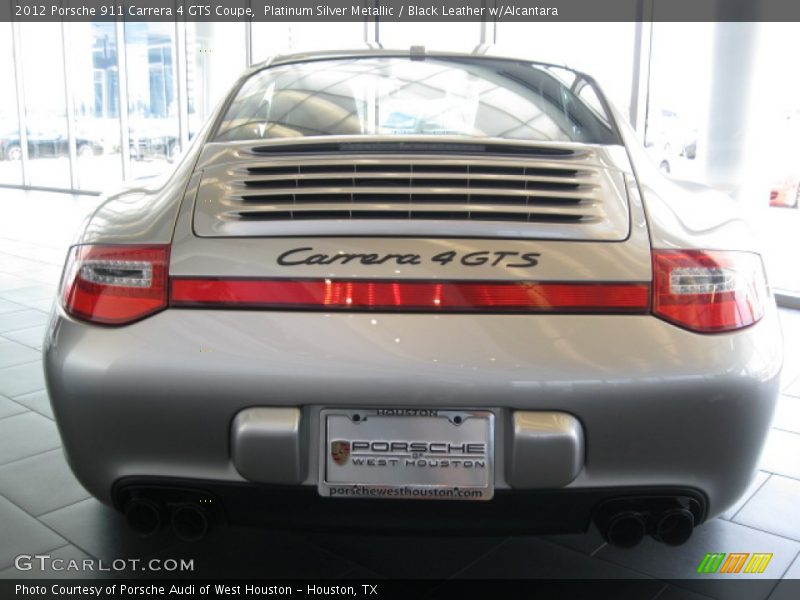 Platinum Silver Metallic / Black Leather w/Alcantara 2012 Porsche 911 Carrera 4 GTS Coupe