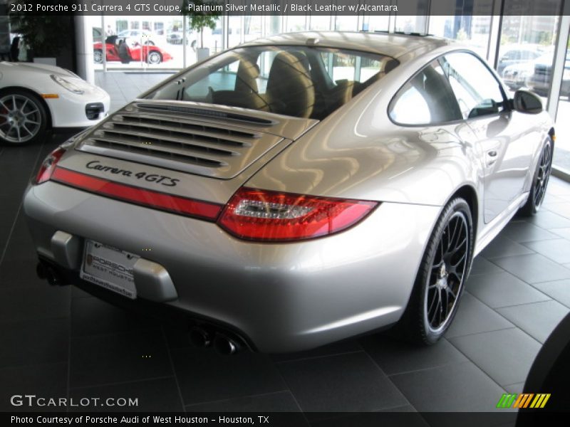 Platinum Silver Metallic / Black Leather w/Alcantara 2012 Porsche 911 Carrera 4 GTS Coupe