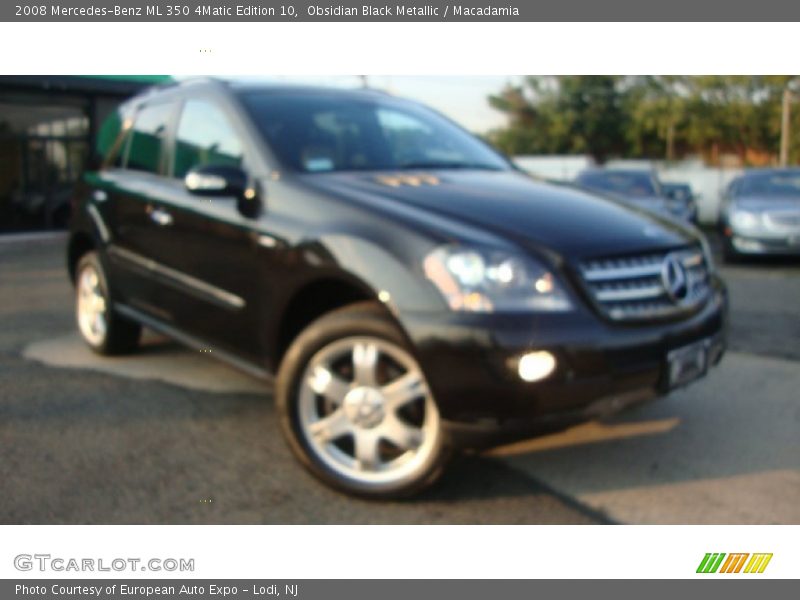 Obsidian Black Metallic / Macadamia 2008 Mercedes-Benz ML 350 4Matic Edition 10
