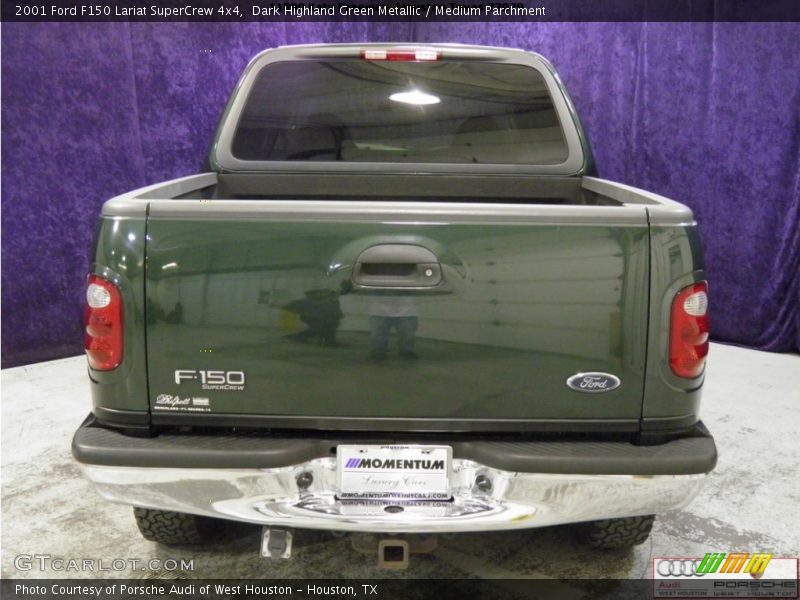 Dark Highland Green Metallic / Medium Parchment 2001 Ford F150 Lariat SuperCrew 4x4