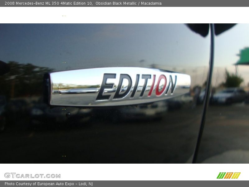 Obsidian Black Metallic / Macadamia 2008 Mercedes-Benz ML 350 4Matic Edition 10