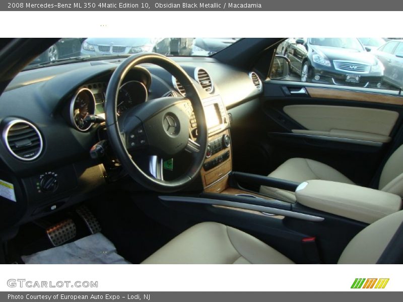 Obsidian Black Metallic / Macadamia 2008 Mercedes-Benz ML 350 4Matic Edition 10