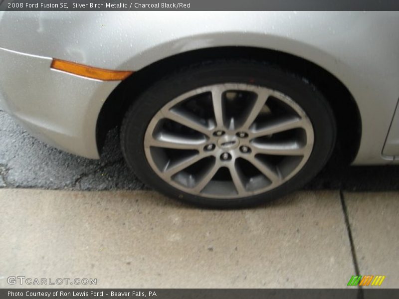 Silver Birch Metallic / Charcoal Black/Red 2008 Ford Fusion SE