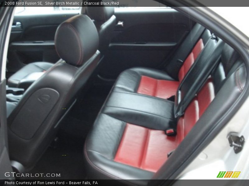 Silver Birch Metallic / Charcoal Black/Red 2008 Ford Fusion SE