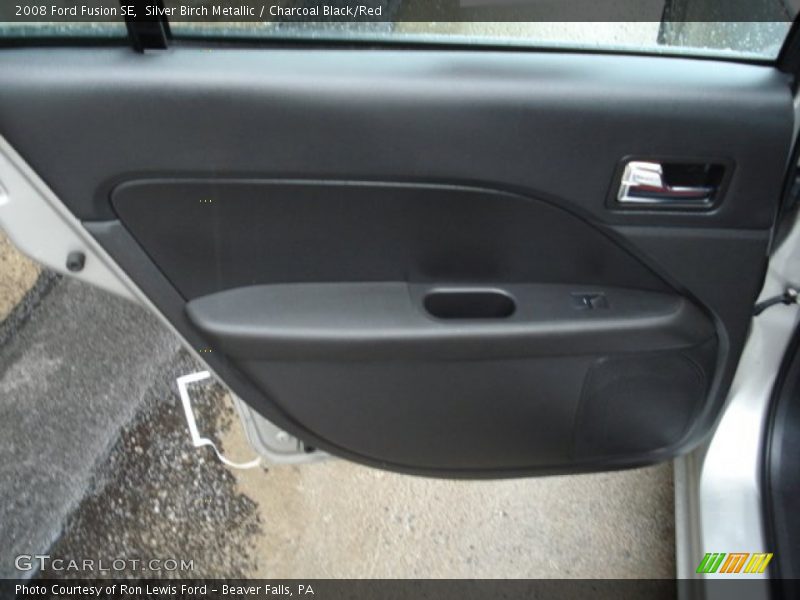 Silver Birch Metallic / Charcoal Black/Red 2008 Ford Fusion SE